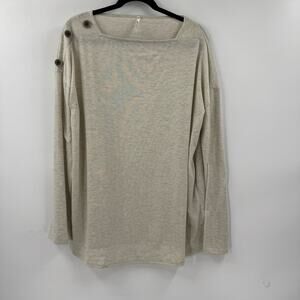 NWOT 42 pops cream oversized blouse